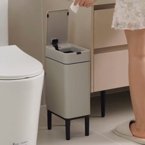 SG LUMI Minimalist Home Office Kitchen Smart Sensor Trash Bin | 3 SIZES | 2 COLOURS | Automatic Soft Closing Waste Bin By Thehomeshoppe