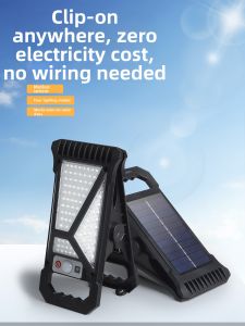 TONGZHIGUANG | Solar-powered Bright Outdoor Waterproof Clip Light