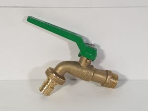 Vòi nước đồng thau KUMA phi 21 tay nắm gạt mở khóa 2 chiều