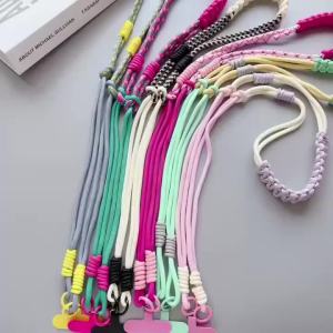 Simple Phone Lanyard Detachable Adjustable Long Crossbody Neck Strap Anti-lost Knotted Rope for Phone Case Bag Outdoor Trendy