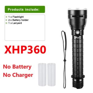 10000LM Powerful LED Diving Flashlight Super Bright XHP360 Professional Underwater Torch IPX8 Waterproof Lamp Use 18650 Battery