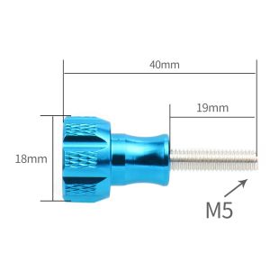 Aluminum Alloy M5 Thumb Knob Bolt Screw with Wrench for GoPro Hero 13 12 11 10 9 Yi 4K Sjcam Action Camera Tripod Mount Adapter