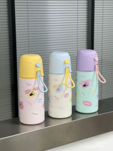 Cute Childrens Portable Stainless Steel Insulated Water Bottle 316 Stainless Straw Cup Elementary School Students Beverages