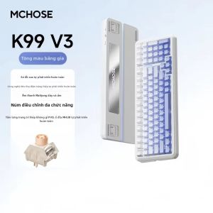Bàn Phím Cơ MCHOSE K99 V3 Không Dây Ba Chế Độ Núm Điều Khiển ARGB Pin 10000mAh Hỗ Trợ 8K Kép 0.125ms Hot-swappable Tùy Chỉnh Dành Cho Game Thủ