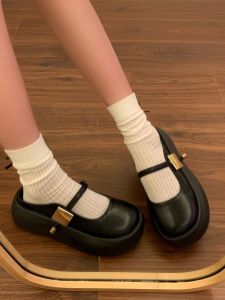 Dép Xỏ Ngón Đế Dày Mùa Hè Cho Nữ Dép Xỏ Ngón Đế Bằng Đế Cao Su PU Phong Cách Pháp Dép Xỏ Ngón Thoải Mái Đa Năng