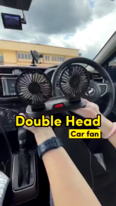USB/12V/24V 360° Rotatable Single Double Head Car Fan Adjustable Air Conditioning Kipas Kereta Lori