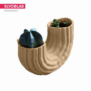 SLYCELAB Pasta Planter 3D Printed Macaroni Functional Desk Decor for Plants Pot With Drainage
