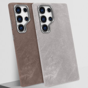 Vietao For Samsung S25 Ultra Phone Case With Magnetic Charge Microfiber Cell Phone Case S24 ultra S25 ultra Phone Cover Brown