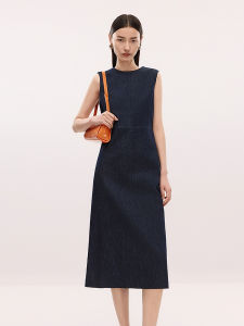 Elegant Waist-Cinching Sleeveless Dress LANCY Summer 2025 New Arrival Womens Fashion Show Simple Slimming H-Line Long Dress