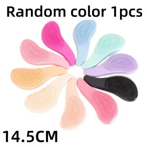 Comfortable Handle Anti Static Mini Plastic Massage Hair Brush Dry and Wet Shower Massage Hairbrush for Salon Hair Styling Tools