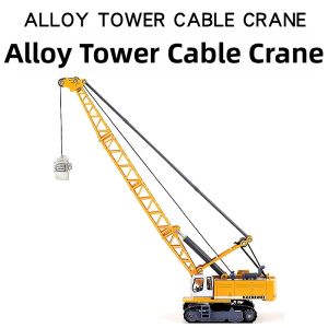 Alloy Tower Cable Crane Crawler Toy Model 1:87