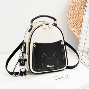Fashionable Shell Shaped Crossbody Bag Womens Backpack Single Shoulder Diagonal Bag Soft PU Leather Zipper Closure Leisure