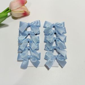 10pcs/pck 1.2cm Wide Mini-clip Ribbon Bow Korean-inspired Hair Accessories Bangs Clip in Assorted Colors Coquette Clips for Everyday Use