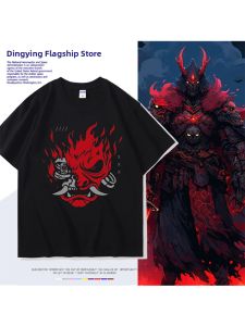 DIEYIN | Cyberpunk 2077 Samurai Themed Short Sleeve T-Shirt Cotton