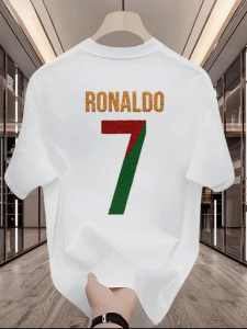 Áo Thun Cotton Tay Ngắn Mùa Hè Mới Cho Nam Cổ Tròn in Họa Tiết Rộng Rãi Thường Ngày Thời Trang Nam