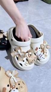 BL-9321-1 Sandal Baim EVA RUBBER Wanita Import Sandal Fuji 3D Kucing Pita Antislip Tinggi 8 CM