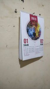 Kalender Dinding 2024 Aesthetic Motif Mountains Japanese Style Painting Hiasan Dinding Spiral Dinding 2024