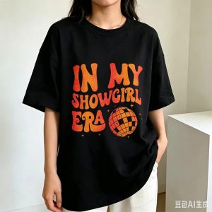 Sanrio | In My Showgirl Era 2026 Print T Shirts The Life of A Showgirl Fans Gift T-shirt Men Women O-Neck Vintage Oversized Cotton Tshirt
