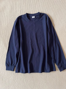 Áo Thun Dài Tay American Heavyweight Dành Cho Nam Mùa Thu Dáng Rộng Cổ Nhỏ Áo Sơ Mi Cơ Bản Phong Cách Thường Ngày Thoải Mái Đa Năng