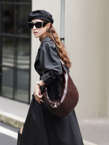 BeeGreen กระเป๋าหนังวัวแท้สำหรับผู้หญิงกระเป๋ากระเป๋าสะพายไหล่คาดอกแฟชั่นหนังวัวแท้คลาสสิกความจุมากกระเป๋าสะพายลำลองสำหรับกระเป๋าทรงเกี๊ยว