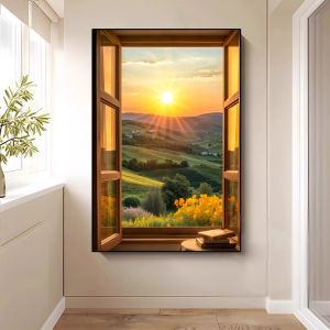 Modern Minimalist Entrance Hall Decorative Painting Landscape Morning View Wall Art for Living Room Corridor And Stairwell