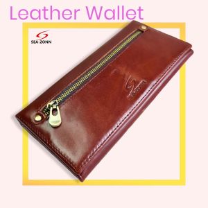 SEAZONN Soft Genuine Leather Women Zipper Long Wallet Vintage Wallets Coin Purse Women DOMPET PANJANG WANITA KULIT LEMBU ASLI COW LEATHER LONG WALLET READY STOCK IN MALAYSIA