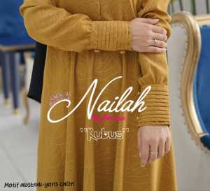 Gamis hermosa embos abstrak warna kubus - pakaian wanita syari terbaru warna kukus kubus mustard - hermosa