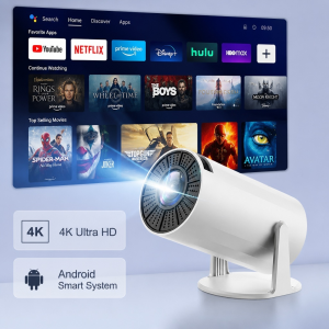 Salange X8Mini Smart Projector with Lifetime Free TV Channels WiFi6 BT5 Support 1080P Video Projector Android 14 Home Cinema