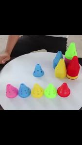 10pcs Colorful Windproof Porous Skate Plastic Marker Cones Roller Football Marking Cup Multi-purpose Soccer Training Equipment