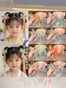 NING ZHOU | Antique Style Fringe Flower Bow Streamer Hair Clip Childs Hair Accessories