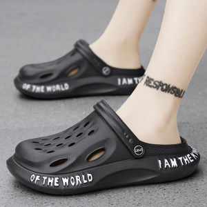 Mens Summer Outdoor Slip-On Sandals Breathable Thong Slippers Anti-Slip Beach Clog Shoes Large Size 48 Comfortable EVA Material