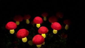 1PC 8/12LED Solar Mushroom Ground Plug Light with Eight Lighting Modes Used for Gardens Lawns Courtyards and Outdoor Decor
