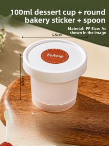 Reusable Ice Cream Cup with Lid Dessert Packaging Box Popular Online Snack Container Durable Plastic Cup for Ice Cream Sundae