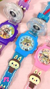 Jam Tangan Anak Perempuan Analoq Spin Muter Terbaru Karakter Kuromi Cinnamaroll Melody Unicorn