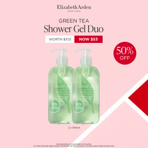 Buy 1 Get 1 | Elizabeth Arden Green Tea Shower Gel 500ml Duo Set