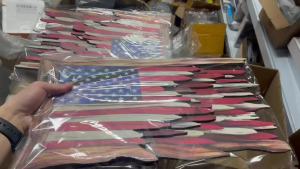 Creative Wooden American Flag Dimensional Wall Hanging Rustic Vintage USA Flag Decorative Craft for Home Office Garden Patriotic