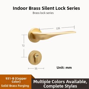 Luxury Quiet Solid Copper Door Lock