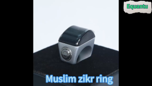 Equantu QB702 Lite – Cincin Tasbih Pintar dengan Pengingat Sholat & Kiblat Hadiah Muslim Modern