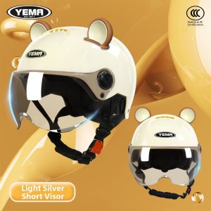 Yema | Summer Lightweight Cute Sun Protection Half Helmet for Motorcycle and Electric Bike