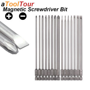 Screwdriver Bit Slotted Phillips Screw Driver Tip Flatted Cross Magnetic Head 1/4 Hex Shank For Power Drill Tool Precision Bat