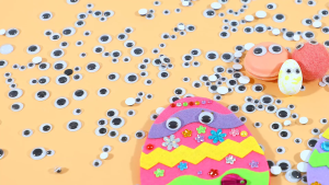 100PCS Wiggly Google Eyes Self Adhesive Sticker Black/Colorful Googly Doll Eye Sticker DIY Accessory