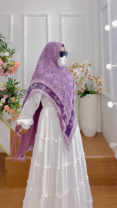 BISA COD! Hijab Instan Syari Printing Kode ADEL Bahan Ceruti Babydoll Premium By Ory AjeZas Collect