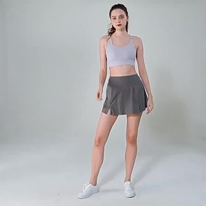 alo yoga Váy Ngắn Thể Thao Nữ Giả Hai Mảnh Lót Trong Quần Chạy Bộ Váy Lưới Cầu Lông Thể Thao Tập Thể Dục Quần Đùi Yoga