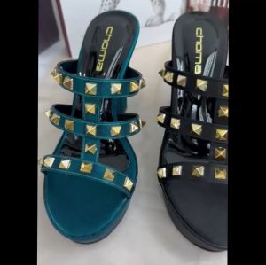 Choma Shoes-Sepatu Sendal High Heels 10cm Hak Tebal