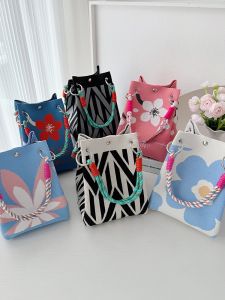 Korean Style Large Capacity Handheld Bag Elegant Outing Travel Bag Fashionable Rope Knot Design Daily Match Polyester Material