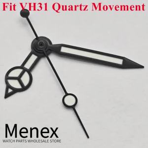 Menex VH31 Black Watch Hands 8mmx12mmx12.5mm Green Luminous Feature Quartz Movement Compatible Watch Accessories Parts