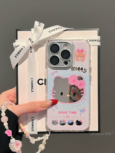 Ốp Lưng Điện Thoại Silicon Hình Mèo KT Lớn Màu Xanh Hồng Mờ Cho Apple 16ProMax 17Pro 14Plus 13pm 12 Bảo Vệ