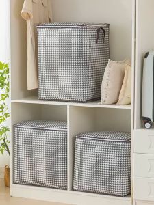 Fabric Storage Bag Extra Large Cloth Box Foldable Clothes Basket for Quilt Duvet Laundry Pillows Bakul Baju