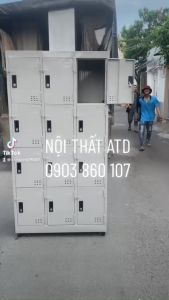 Tủ văn phòng sắt có khóa 1215 hộc cửa sơn tĩnh điện đựng đồ cho nhân viên công ty giá xưởng
