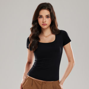 COSLEAF | Summer Square Collar Yoga Shirt